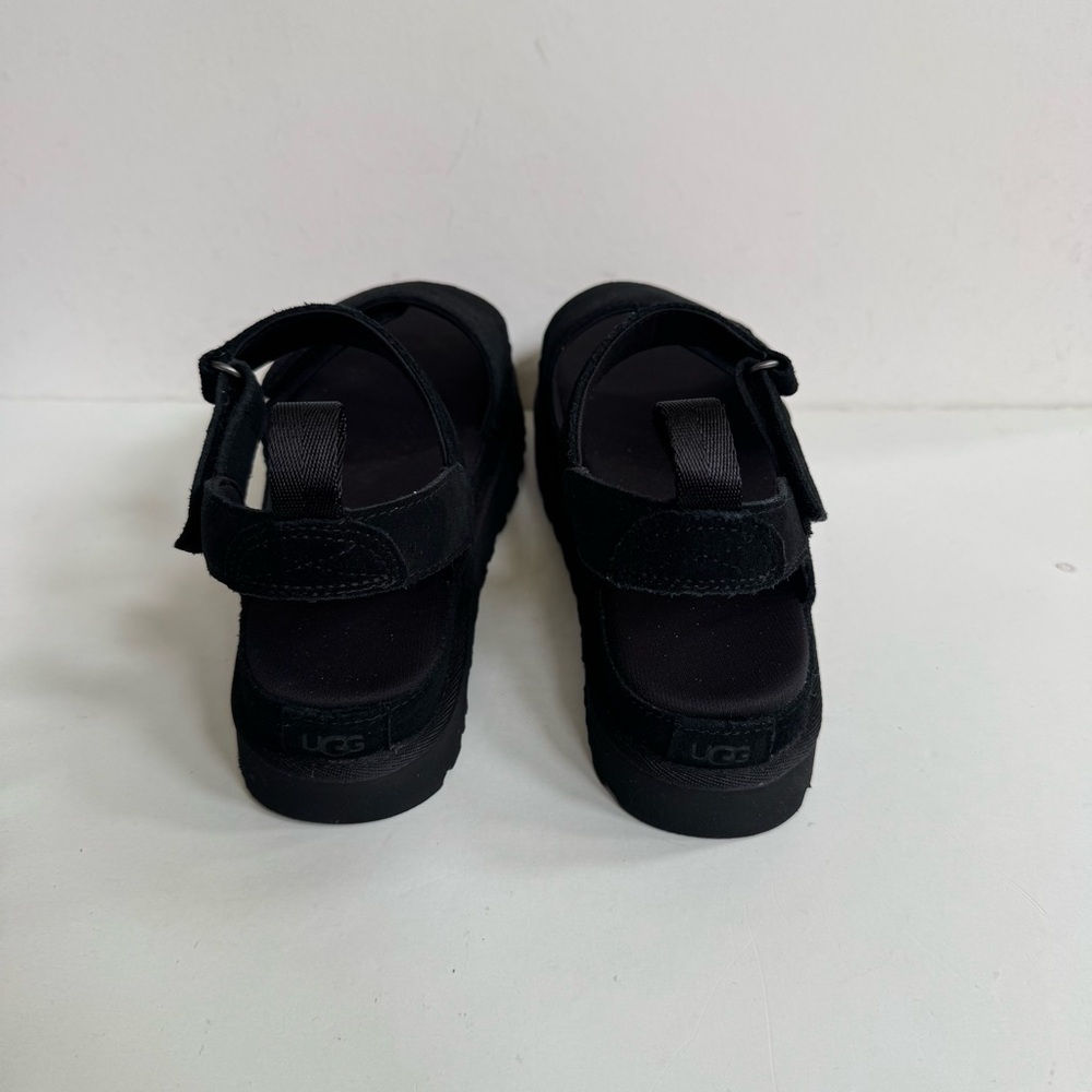 UGG GOLDENSTAR BLACK SLIDE PLATFORM STRAPPY SANDALS US 11 - Picture 4 of 6